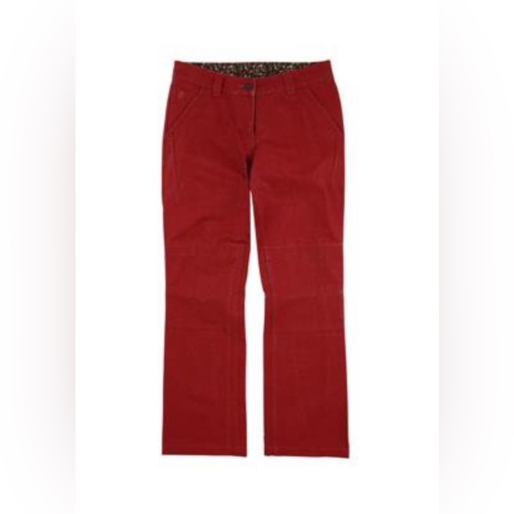 Women’s Red Straight-Leg Pants